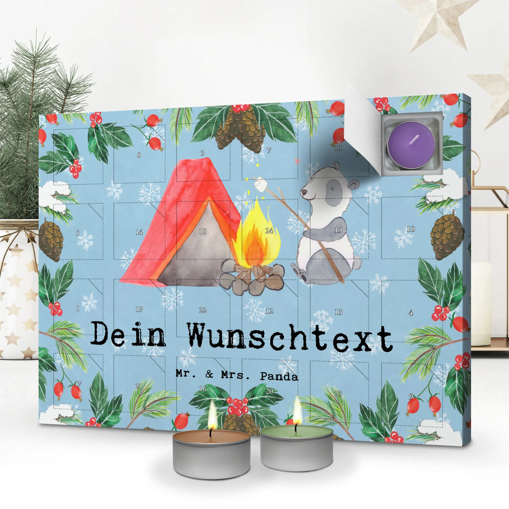 Personalisierter Duftkerzen Adventskalender Panda Campen Personalisierter Duftkerzen Adventskalender, Geschenk, Sport, Sportart, Hobby, Schenken, Danke, Dankeschön, Auszeichnung, Gewinn, Sportler, Campen, Camping, campen gehen, Zelten, Campingplatz