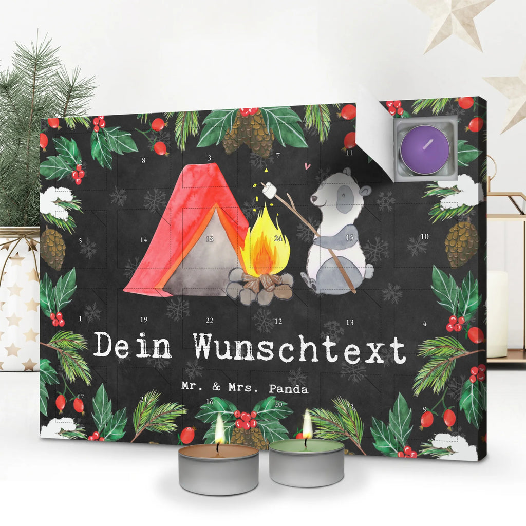 Personalisierter Duftkerzen Adventskalender Panda Campen Personalisierter Duftkerzen Adventskalender, Geschenk, Sport, Sportart, Hobby, Schenken, Danke, Dankeschön, Auszeichnung, Gewinn, Sportler, Campen, Camping, campen gehen, Zelten, Campingplatz