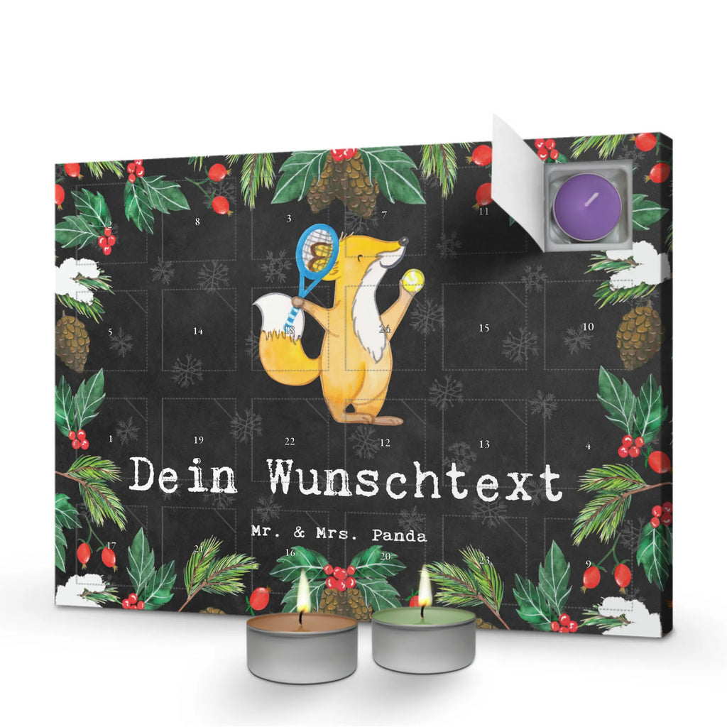 Personalisierter Duftkerzen Adventskalender Fuchs Tennis spielen Personalisierter Duftkerzen Adventskalender, Geschenk, Sport, Sportart, Hobby, Schenken, Danke, Dankeschön, Auszeichnung, Gewinn, Sportler, Tennis spielen, Tennisclub, Tennisverein, Tennis Turnier, Ballsportart