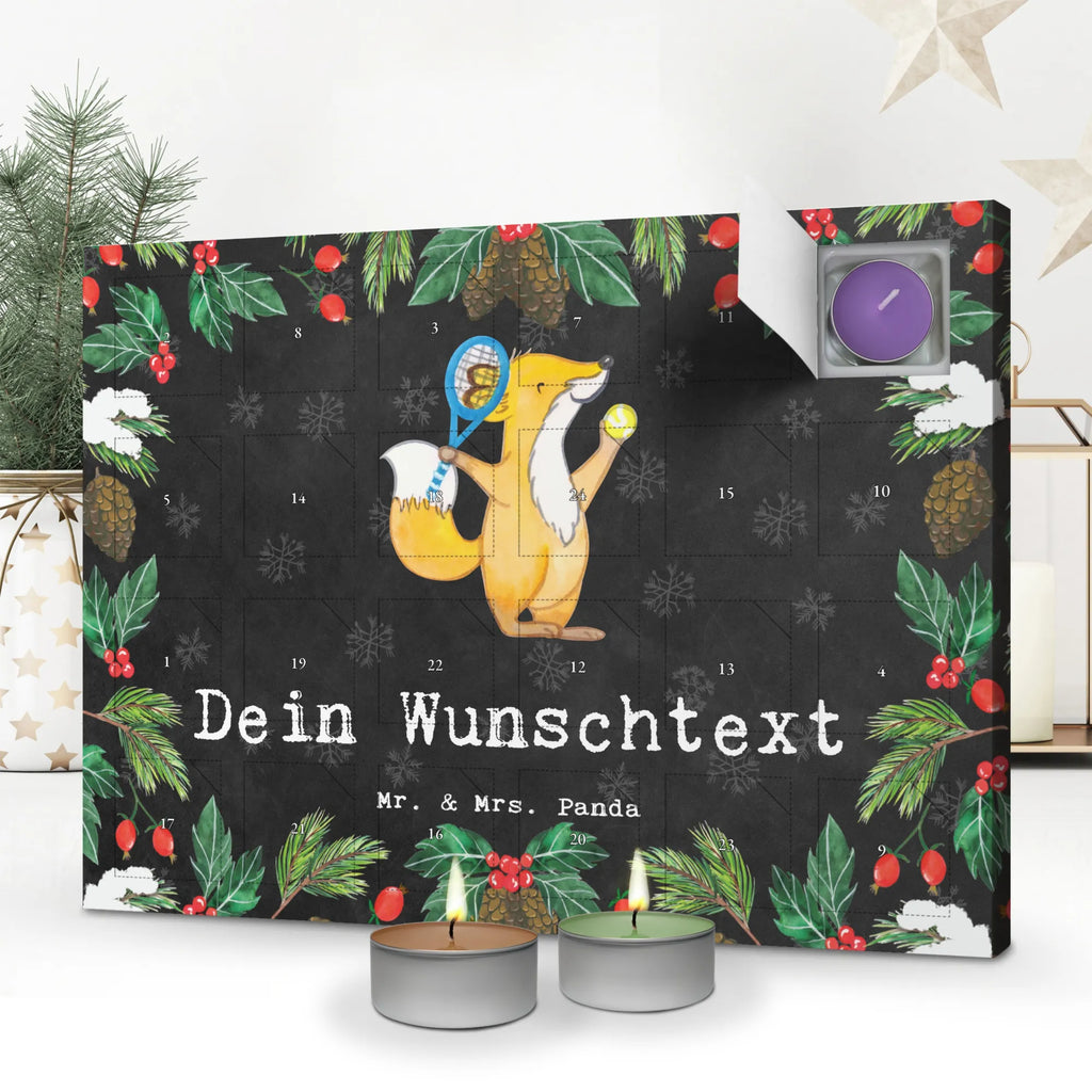 Personalisierter Duftkerzen Adventskalender Fuchs Tennis spielen Personalisierter Duftkerzen Adventskalender, Geschenk, Sport, Sportart, Hobby, Schenken, Danke, Dankeschön, Auszeichnung, Gewinn, Sportler, Tennis spielen, Tennisclub, Tennisverein, Tennis Turnier, Ballsportart