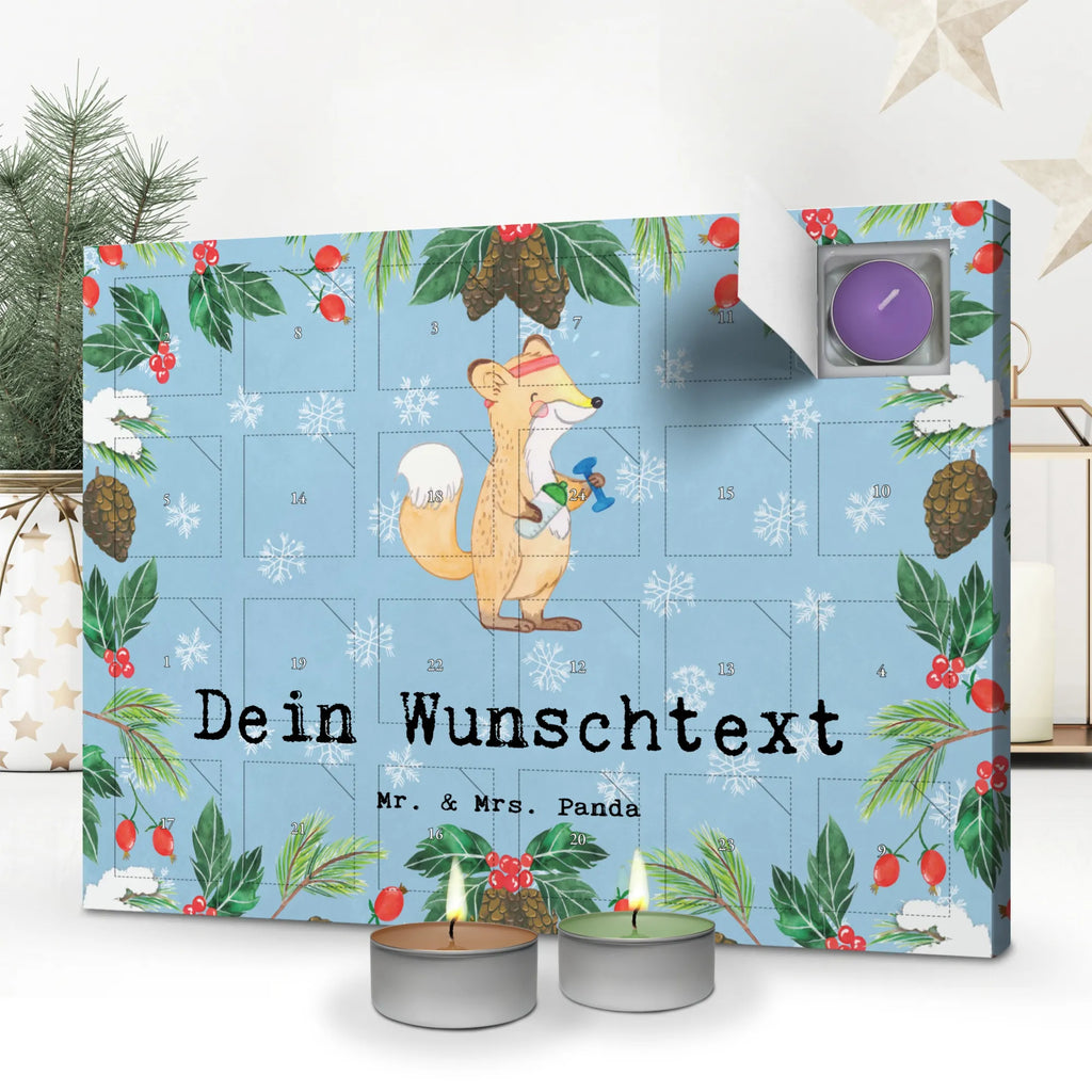 Personalisierter Duftkerzen Adventskalender Fuchs Fitness Personalisierter Duftkerzen Adventskalender, Geschenk, Sport, Sportart, Hobby, Schenken, Danke, Dankeschön, Auszeichnung, Gewinn, Sportler, Fitness, Sport treiben, Fitnessstudio, Sportclub, Kraftsport