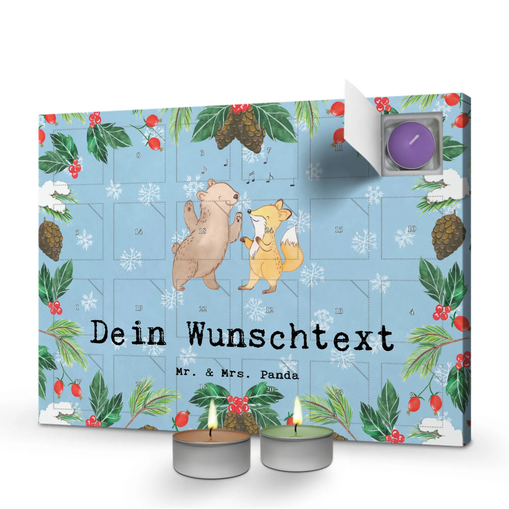 Personalisierter Duftkerzen Adventskalender Bär & Fuchs Disco Personalisierter Duftkerzen Adventskalender, Geschenk, Sport, Sportart, Hobby, Schenken, Danke, Dankeschön, Auszeichnung, Gewinn, Sportler, Disco, Clubs, Tanzen, Feiern, Clubbing