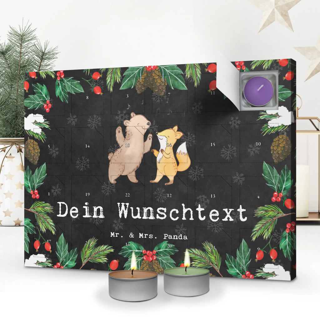 Personalisierter Duftkerzen Adventskalender Bär & Fuchs Disco Personalisierter Duftkerzen Adventskalender, Geschenk, Sport, Sportart, Hobby, Schenken, Danke, Dankeschön, Auszeichnung, Gewinn, Sportler, Disco, Clubs, Tanzen, Feiern, Clubbing