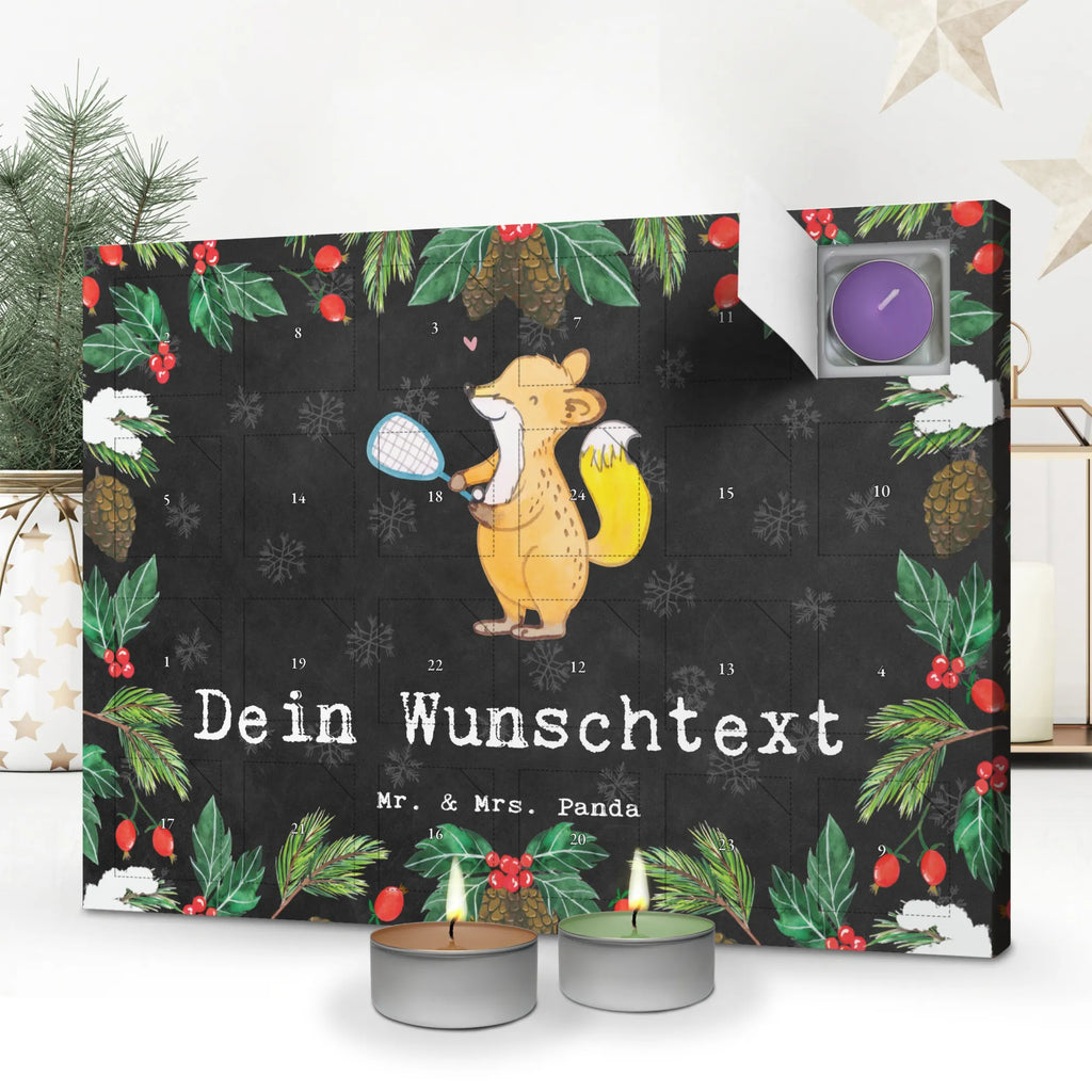 Personalisierter Duftkerzen Adventskalender Fuchs Squash spielen Personalisierter Duftkerzen Adventskalender, Geschenk, Sport, Sportart, Hobby, Schenken, Danke, Dankeschön, Auszeichnung, Gewinn, Sportler, Squash spielen, Squashhalle, Ballsport