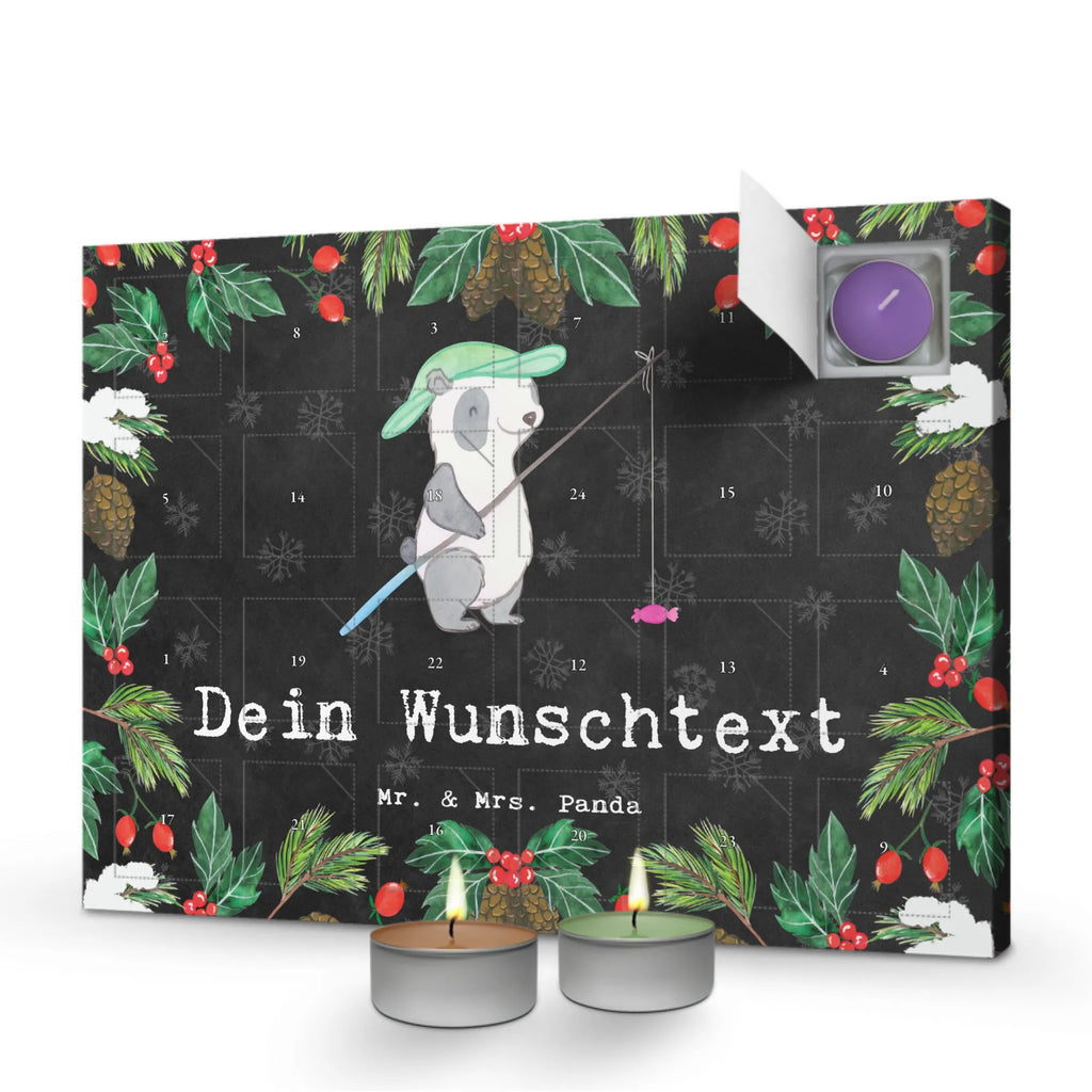 Personalisierter Duftkerzen Adventskalender Panda Angeln Personalisierter Duftkerzen Adventskalender, Geschenk, Sport, Sportart, Hobby, Schenken, Danke, Dankeschön, Auszeichnung, Gewinn, Sportler, angeln, Angelsport, Angelverein, Angler, angeln gehen, Hobbyangler