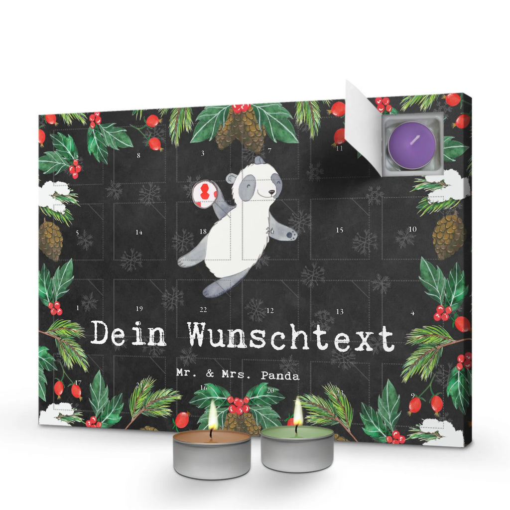 Personalisierter Duftkerzen Adventskalender Panda Handball spielen Personalisierter Duftkerzen Adventskalender, Geschenk, Sport, Sportart, Hobby, Schenken, Danke, Dankeschön, Auszeichnung, Gewinn, Sportler, Handball spielen, Handball Turnier, Handball Club, Handball Verein