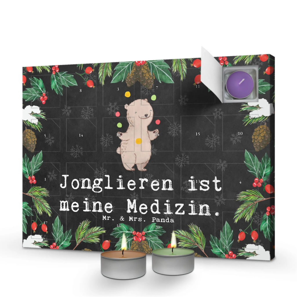 Duftkerzen Adventskalender Bär Jonglieren Adventskalender, Kerzen Adventskalender, Duftkerzen Adventskalender, Geschenk, Sport, Sportart, Hobby, Schenken, Danke, Dankeschön, Auszeichnung, Gewinn, Sportler, Jonglieren, Jongleur, Zirkus, Artistik