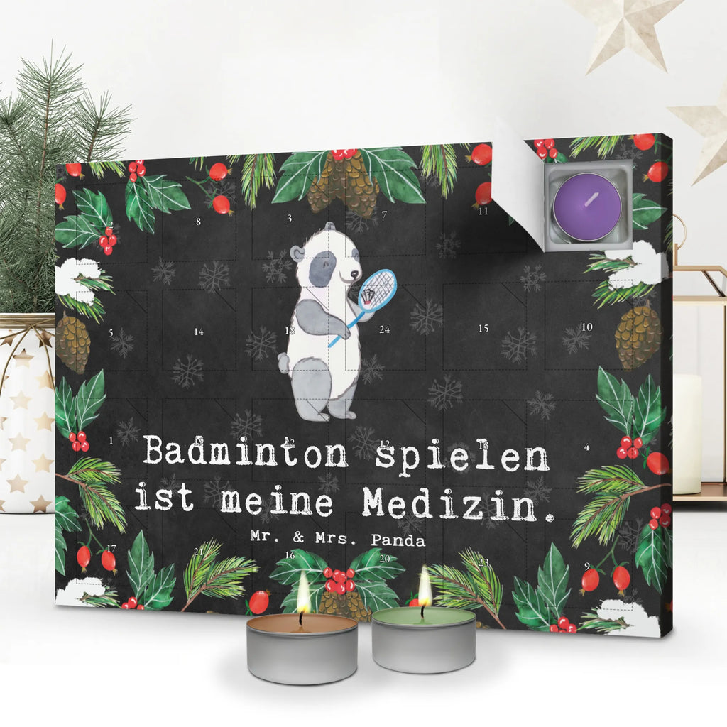 Duftkerzen Adventskalender Panda Badminton Adventskalender, Kerzen Adventskalender, Duftkerzen Adventskalender, Geschenk, Sport, Sportart, Hobby, Schenken, Danke, Dankeschön, Auszeichnung, Gewinn, Sportler, Badminton, Badminton spielen