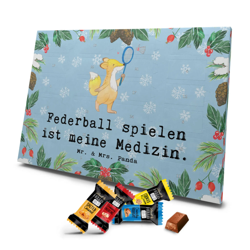 Markenschokolade Adventskalender Fuchs Federball spielen Adventskalender, Weihnachtskalender, Markenschokolade Adventskalender, Geschenk, Sport, Sportart, Hobby, Schenken, Danke, Dankeschön, Auszeichnung, Gewinn, Sportler, Federball spielen, Badminton