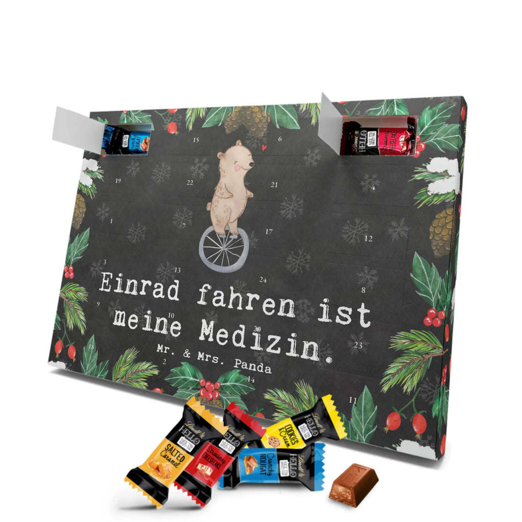 Markenschokolade Adventskalender Bär Einrad fahren Adventskalender, Weihnachtskalender, Markenschokolade Adventskalender, Geschenk, Sport, Sportart, Hobby, Schenken, Danke, Dankeschön, Auszeichnung, Gewinn, Sportler, Einrad fahren