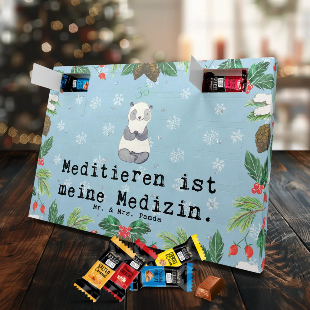 Markenschokolade Adventskalender Panda Meditieren Adventskalender, Weihnachtskalender, Markenschokolade Adventskalender, Geschenk, Sport, Sportart, Hobby, Schenken, Danke, Dankeschön, Auszeichnung, Gewinn, Sportler, Meditieren, Meditation, Meditationskurs