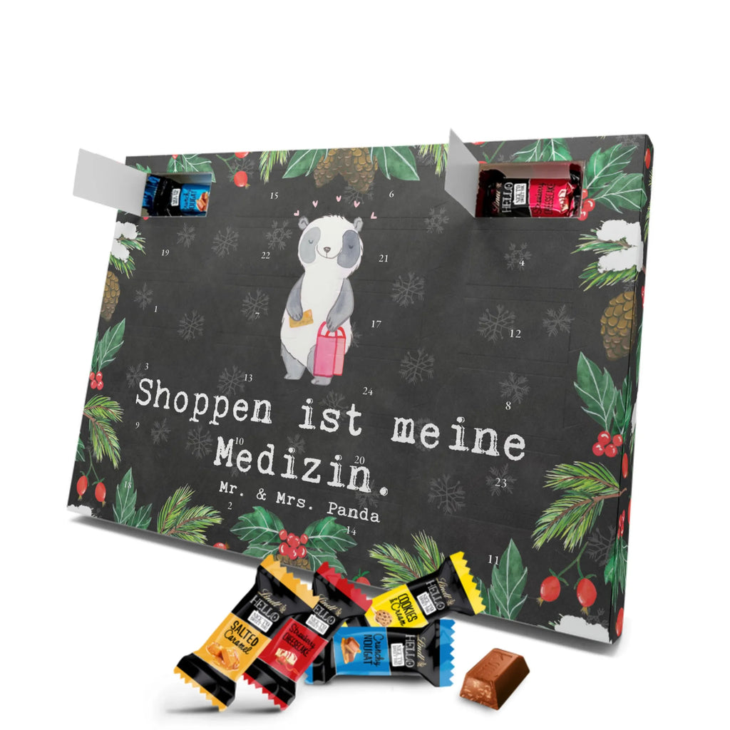 Markenschokolade Adventskalender Panda Shopping Adventskalender, Weihnachtskalender, Markenschokolade Adventskalender, Geschenk, Sport, Sportart, Hobby, Schenken, Danke, Dankeschön, Auszeichnung, Gewinn, Sportler, Shopping, shoppen, einkaufen