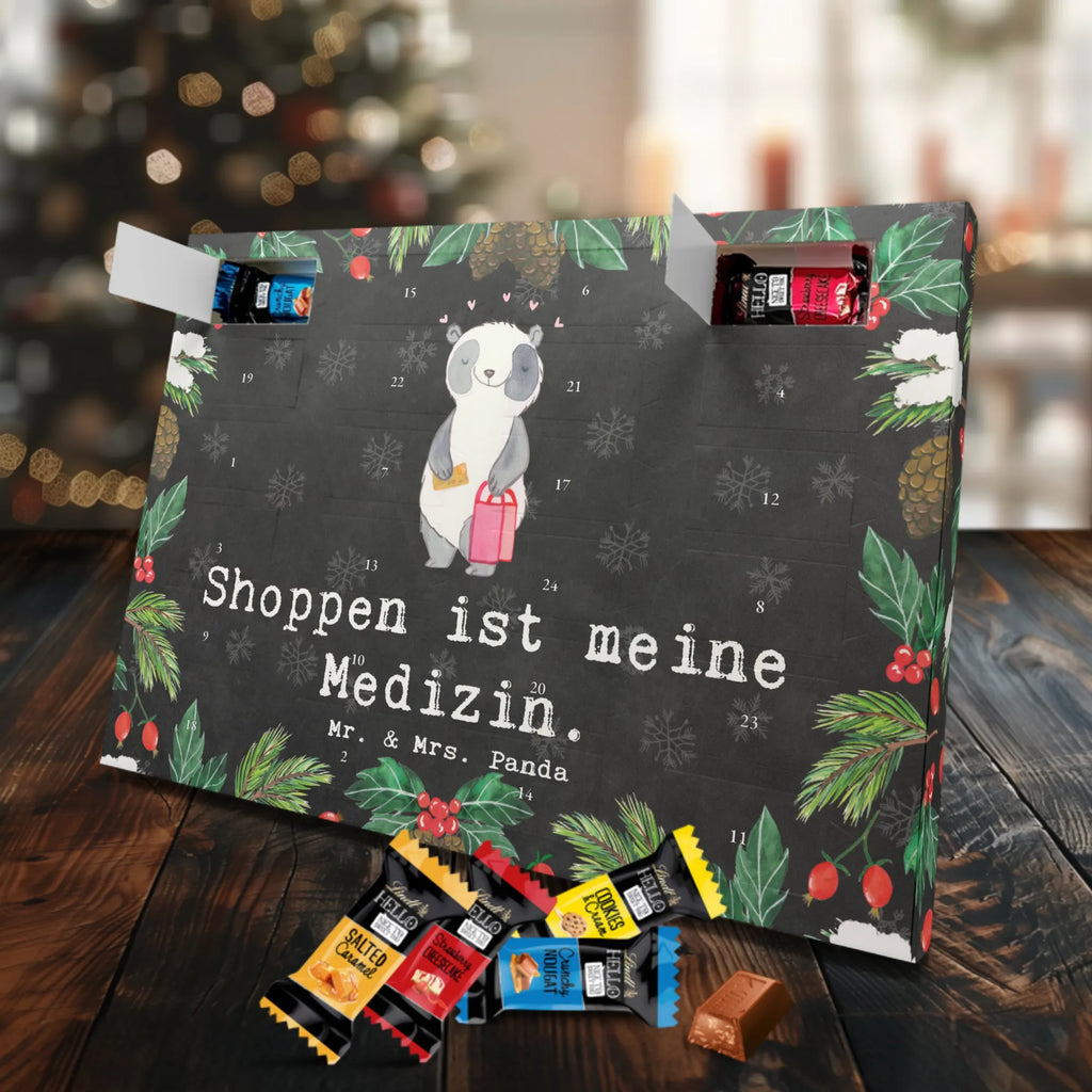 Markenschokolade Adventskalender Panda Shopping Adventskalender, Weihnachtskalender, Markenschokolade Adventskalender, Geschenk, Sport, Sportart, Hobby, Schenken, Danke, Dankeschön, Auszeichnung, Gewinn, Sportler, Shopping, shoppen, einkaufen