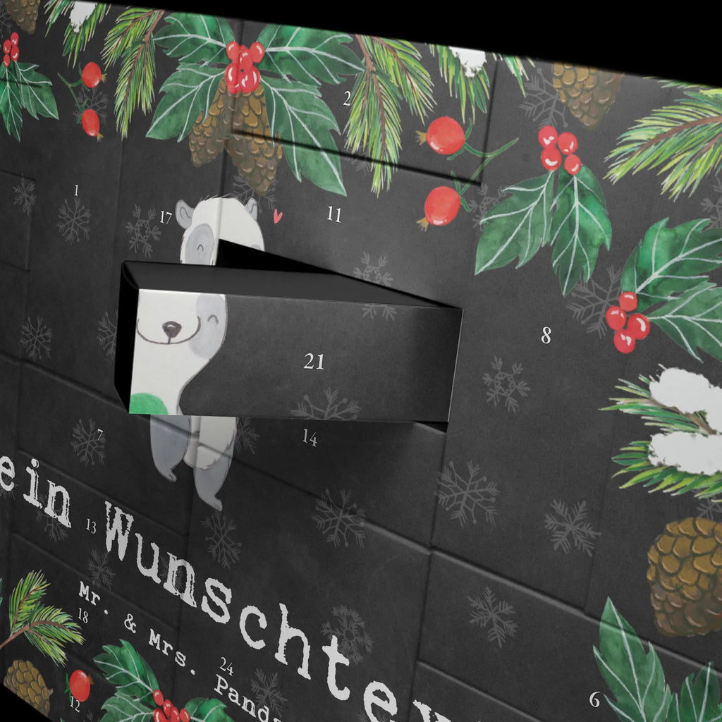 Personalisierter Befüllbarer Adventskalender Panda Tischtennis Befüllbarer Adventskalender, Adventskalender zum selbst befüllen, Geschenk, Sport, Sportart, Hobby, Schenken, Danke, Dankeschön, Auszeichnung, Gewinn, Sportler, Tischtennis, Tischtennis Bund, Tischtennis Verein, Ballsport