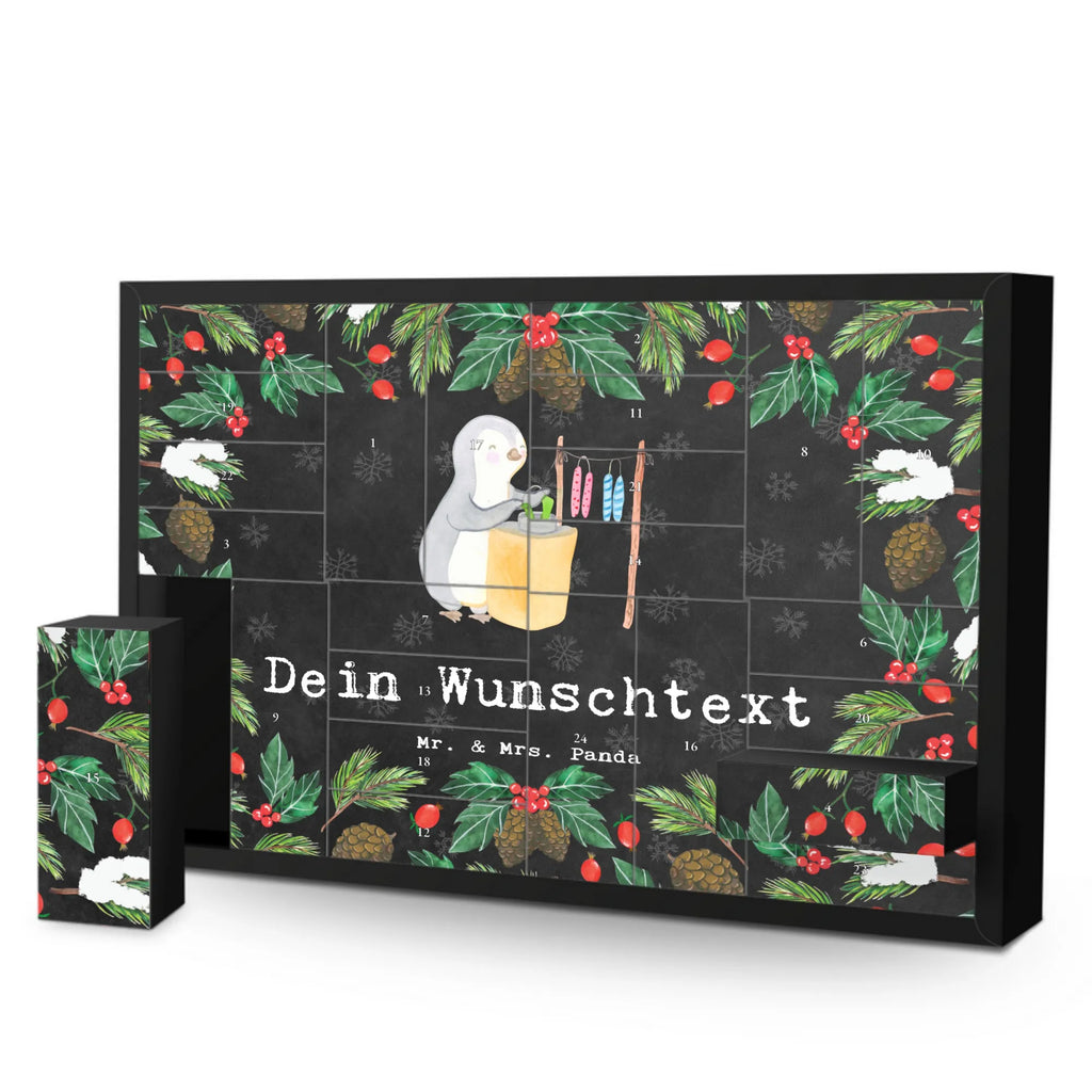 Personalisierter Befüllbarer Adventskalender Pinguin Kerzenziehen Befüllbarer Adventskalender, Adventskalender zum selbst befüllen, Geschenk, Sport, Sportart, Hobby, Schenken, Danke, Dankeschön, Auszeichnung, Gewinn, Sportler, Kerzenziehen, Kerzen ziehen. DIY, Deko basteln