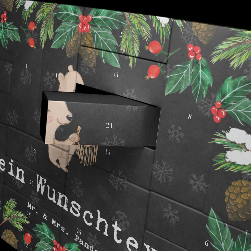 Personalisierter Befüllbarer Adventskalender Bär Makramee Befüllbarer Adventskalender, Adventskalender zum selbst befüllen, Geschenk, Sport, Sportart, Hobby, Schenken, Danke, Dankeschön, Auszeichnung, Gewinn, Sportler, Makramee, Basteln, Basteln mit Makramee