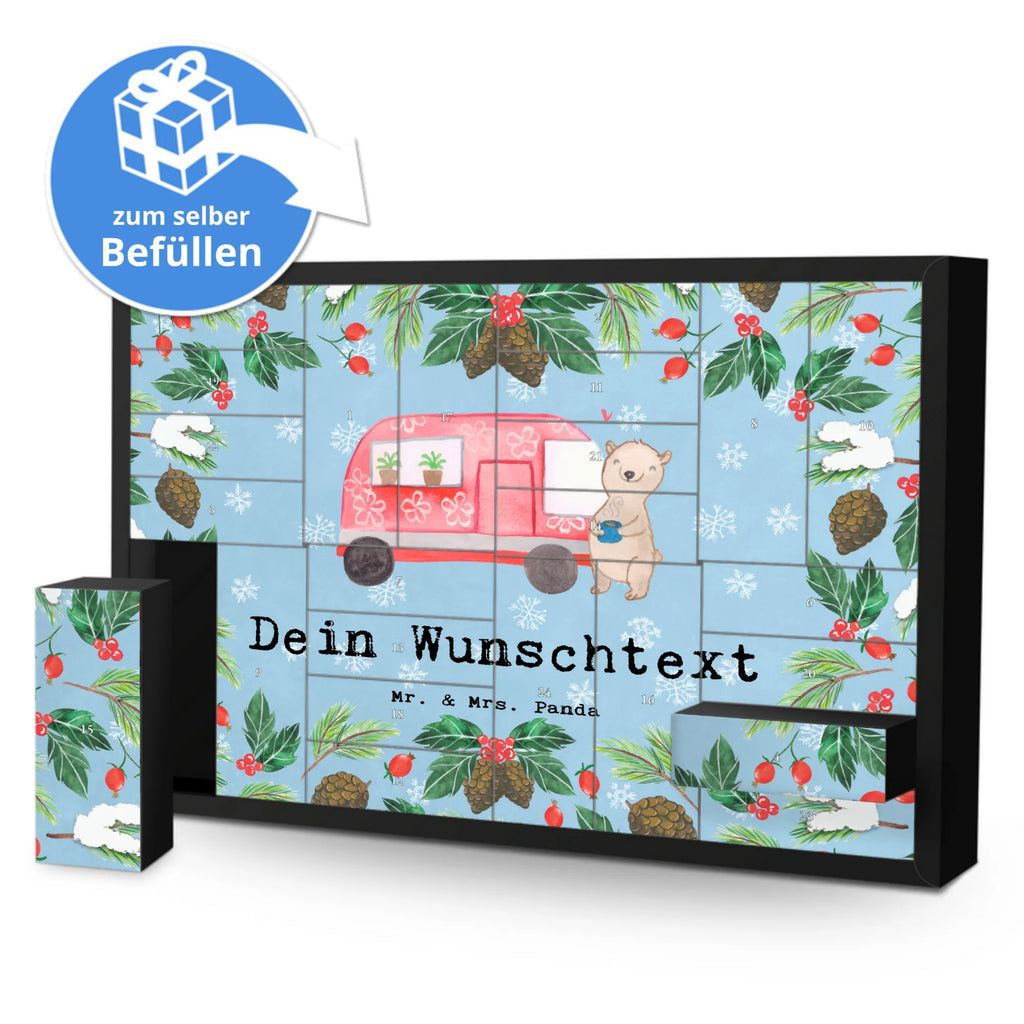 Personalisierter Befüllbarer Adventskalender Bär Camper Befüllbarer Adventskalender, Adventskalender zum selbst befüllen, Geschenk, Sport, Sportart, Hobby, Schenken, Danke, Dankeschön, Auszeichnung, Gewinn, Sportler, Camper, Campen, Zelten, Campingplatz, Wohnmobil, Roadtrip, Urlaub