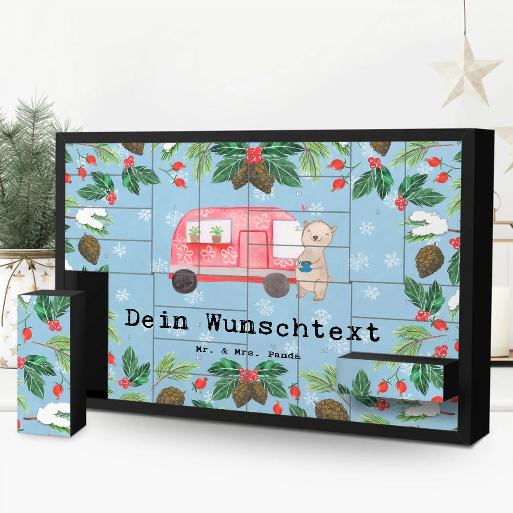 Personalisierter Befüllbarer Adventskalender Bär Camper Befüllbarer Adventskalender, Adventskalender zum selbst befüllen, Geschenk, Sport, Sportart, Hobby, Schenken, Danke, Dankeschön, Auszeichnung, Gewinn, Sportler, Camper, Campen, Zelten, Campingplatz, Wohnmobil, Roadtrip, Urlaub