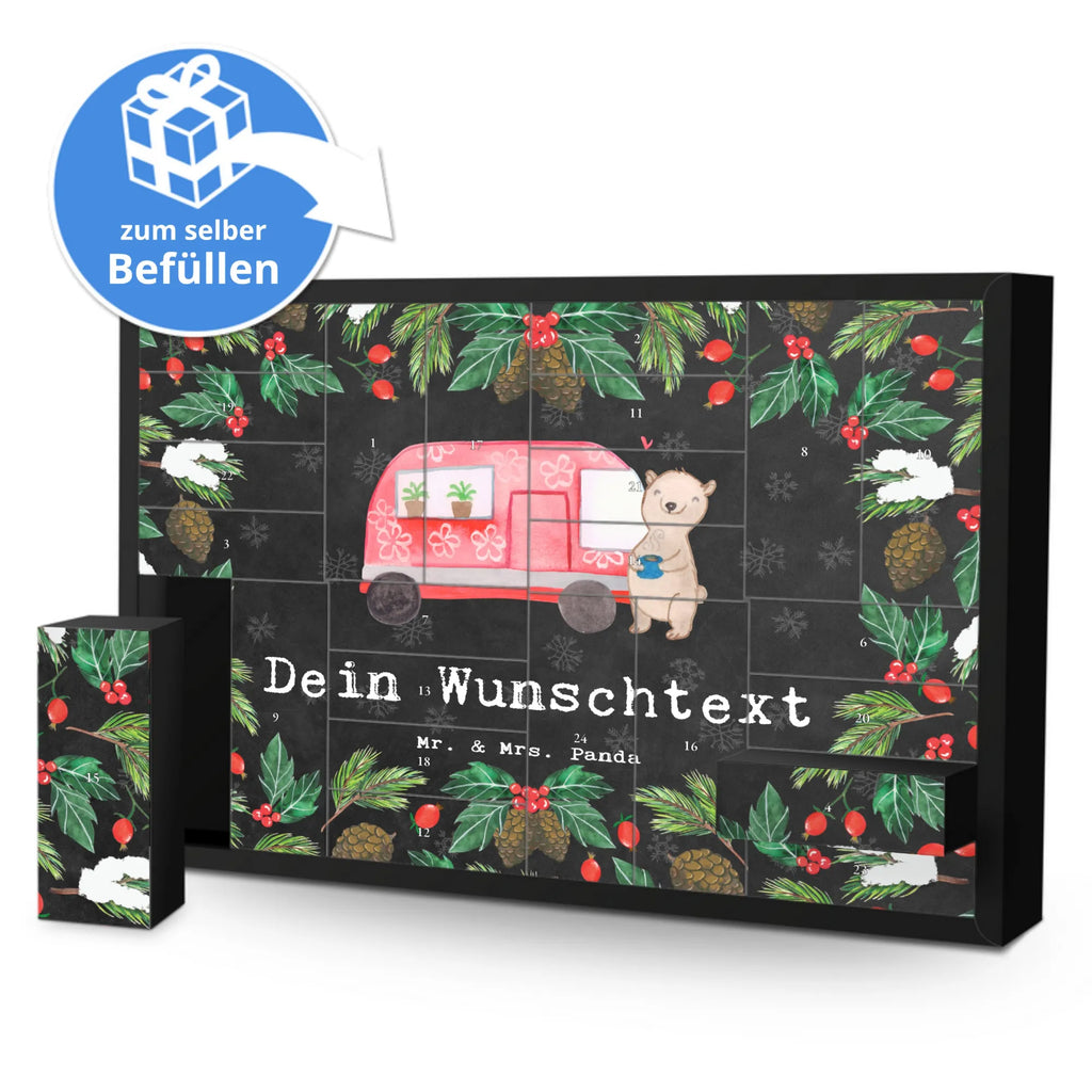 Personalisierter Befüllbarer Adventskalender Bär Camper Befüllbarer Adventskalender, Adventskalender zum selbst befüllen, Geschenk, Sport, Sportart, Hobby, Schenken, Danke, Dankeschön, Auszeichnung, Gewinn, Sportler, Camper, Campen, Zelten, Campingplatz, Wohnmobil, Roadtrip, Urlaub