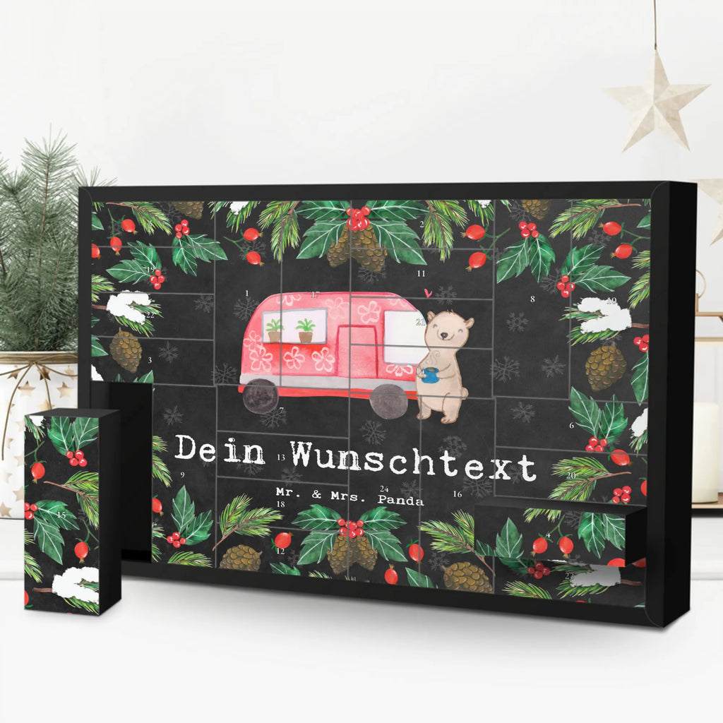 Personalisierter Befüllbarer Adventskalender Bär Camper Befüllbarer Adventskalender, Adventskalender zum selbst befüllen, Geschenk, Sport, Sportart, Hobby, Schenken, Danke, Dankeschön, Auszeichnung, Gewinn, Sportler, Camper, Campen, Zelten, Campingplatz, Wohnmobil, Roadtrip, Urlaub