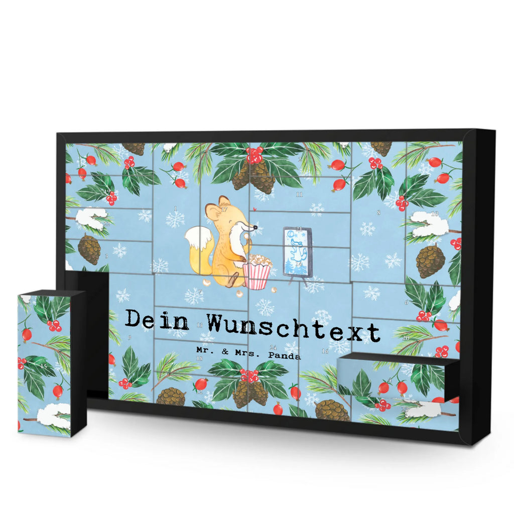 Personalisierter Befüllbarer Adventskalender Fuchs Filme gucken Befüllbarer Adventskalender, Adventskalender zum selbst befüllen, Geschenk, Sport, Sportart, Hobby, Schenken, Danke, Dankeschön, Auszeichnung, Gewinn, Sportler, Filmabend, Filme gucken, TV, Fernsehen, Kino