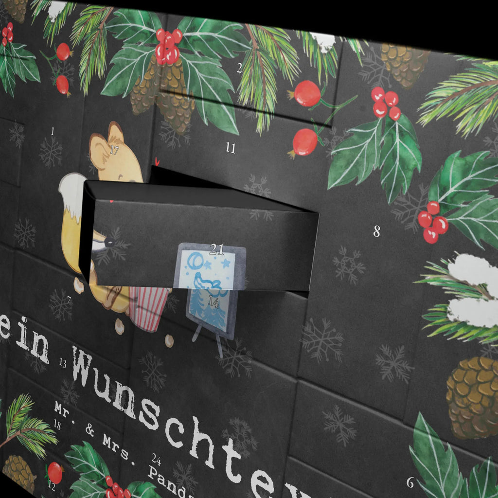 Personalisierter Befüllbarer Adventskalender Fuchs Filme gucken Befüllbarer Adventskalender, Adventskalender zum selbst befüllen, Geschenk, Sport, Sportart, Hobby, Schenken, Danke, Dankeschön, Auszeichnung, Gewinn, Sportler, Filmabend, Filme gucken, TV, Fernsehen, Kino