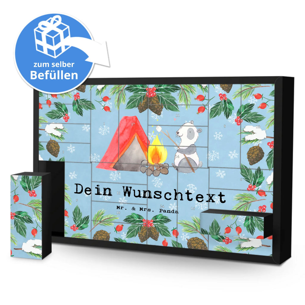 Personalisierter Befüllbarer Adventskalender Panda Campen Befüllbarer Adventskalender, Adventskalender zum selbst befüllen, Geschenk, Sport, Sportart, Hobby, Schenken, Danke, Dankeschön, Auszeichnung, Gewinn, Sportler, Campen, Camping, campen gehen, Zelten, Campingplatz