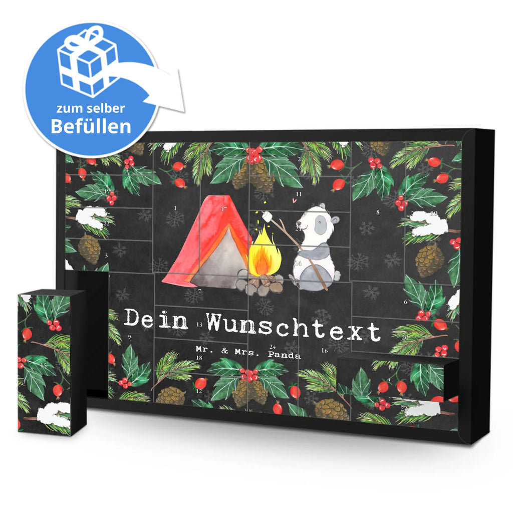 Personalisierter Befüllbarer Adventskalender Panda Campen Befüllbarer Adventskalender, Adventskalender zum selbst befüllen, Geschenk, Sport, Sportart, Hobby, Schenken, Danke, Dankeschön, Auszeichnung, Gewinn, Sportler, Campen, Camping, campen gehen, Zelten, Campingplatz