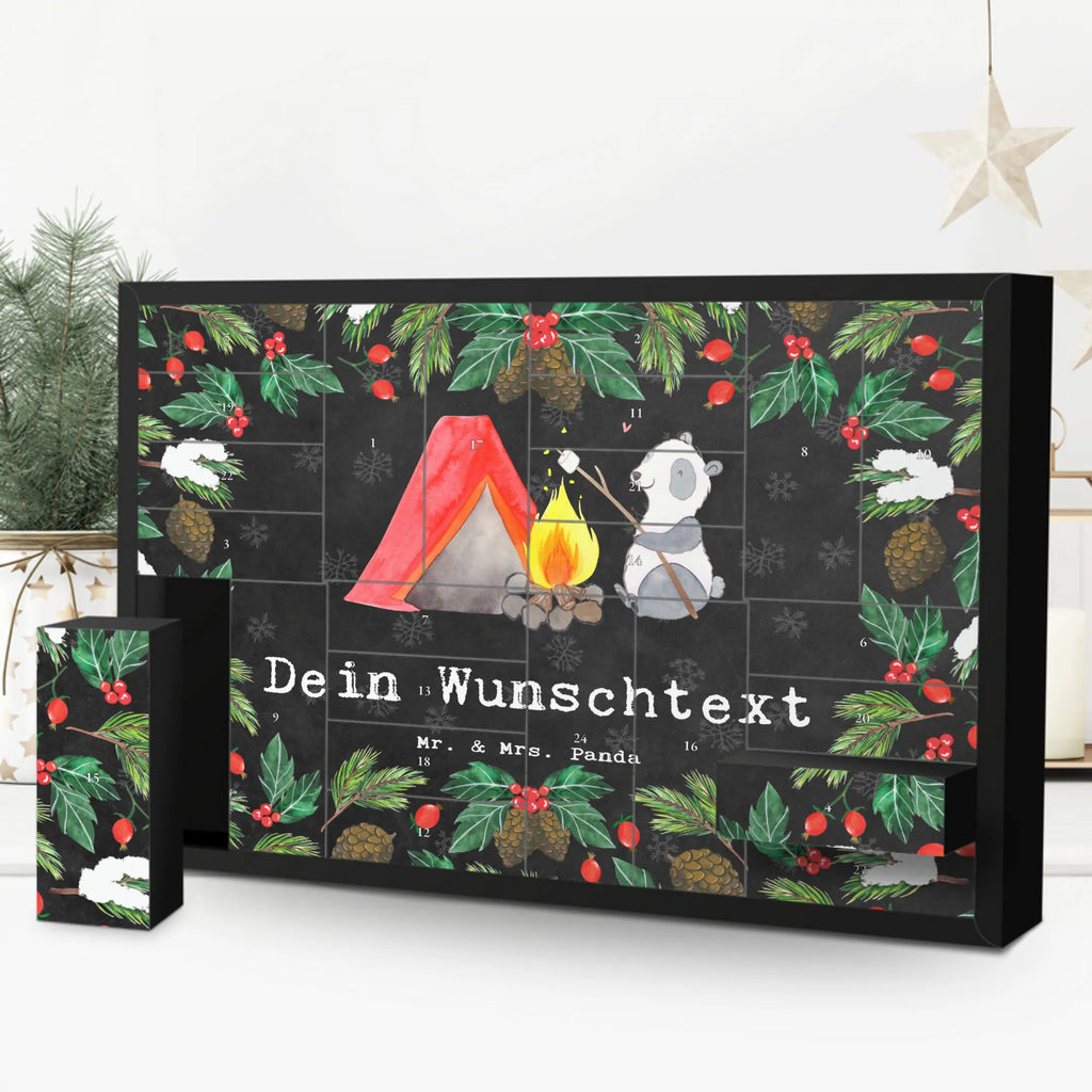 Personalisierter Befüllbarer Adventskalender Panda Campen Befüllbarer Adventskalender, Adventskalender zum selbst befüllen, Geschenk, Sport, Sportart, Hobby, Schenken, Danke, Dankeschön, Auszeichnung, Gewinn, Sportler, Campen, Camping, campen gehen, Zelten, Campingplatz