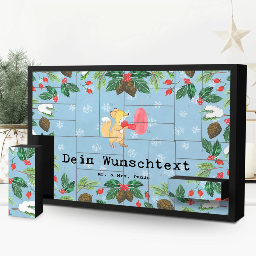 Personalisierter Befüllbarer Adventskalender Fuchs Boxen Befüllbarer Adventskalender, Adventskalender zum selbst befüllen, Geschenk, Sport, Sportart, Hobby, Schenken, Danke, Dankeschön, Auszeichnung, Gewinn, Sportler, Boxen, Boxkampf, Boxtraining