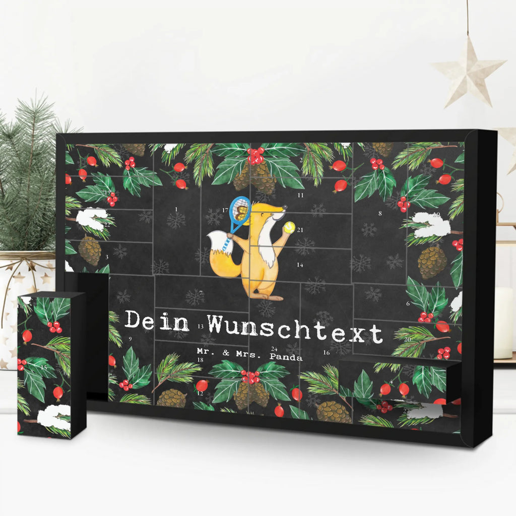 Personalisierter Befüllbarer Adventskalender Fuchs Tennis spielen Befüllbarer Adventskalender, Adventskalender zum selbst befüllen, Geschenk, Sport, Sportart, Hobby, Schenken, Danke, Dankeschön, Auszeichnung, Gewinn, Sportler, Tennis spielen, Tennisclub, Tennisverein, Tennis Turnier, Ballsportart