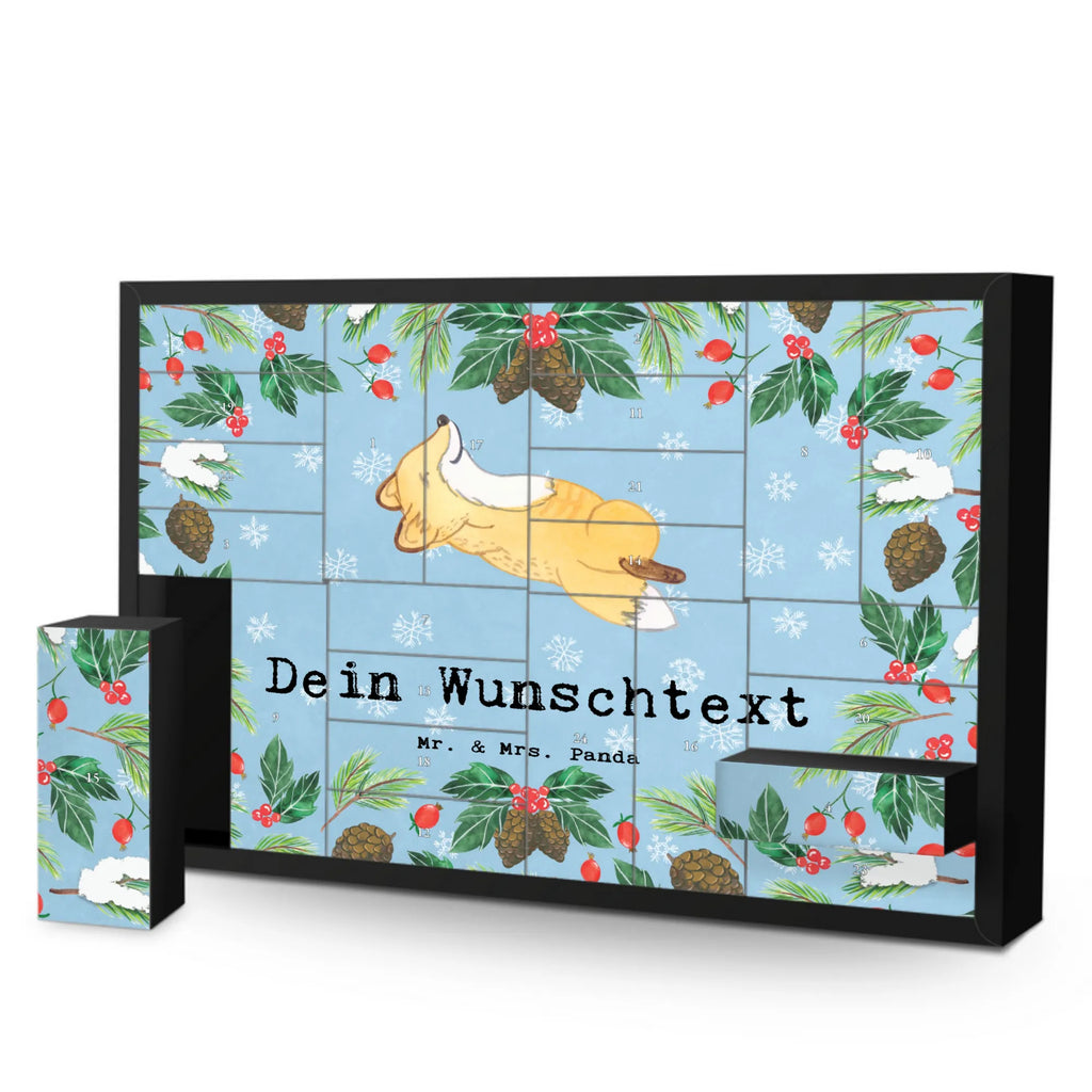 Personalisierter Befüllbarer Adventskalender Fuchs Crunches Befüllbarer Adventskalender, Adventskalender zum selbst befüllen, Geschenk, Sport, Sportart, Hobby, Schenken, Danke, Dankeschön, Auszeichnung, Gewinn, Sportler, Crunches, Fitness, Bauchpressen, Fitnessstudio