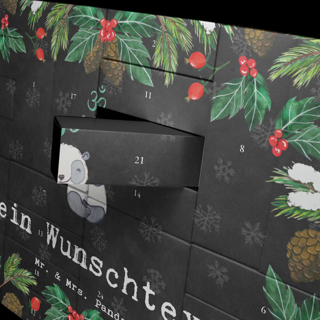 Personalisierter Befüllbarer Adventskalender Panda Meditieren Befüllbarer Adventskalender, Adventskalender zum selbst befüllen, Geschenk, Sport, Sportart, Hobby, Schenken, Danke, Dankeschön, Auszeichnung, Gewinn, Sportler, Meditieren, Meditation, Meditationskurs