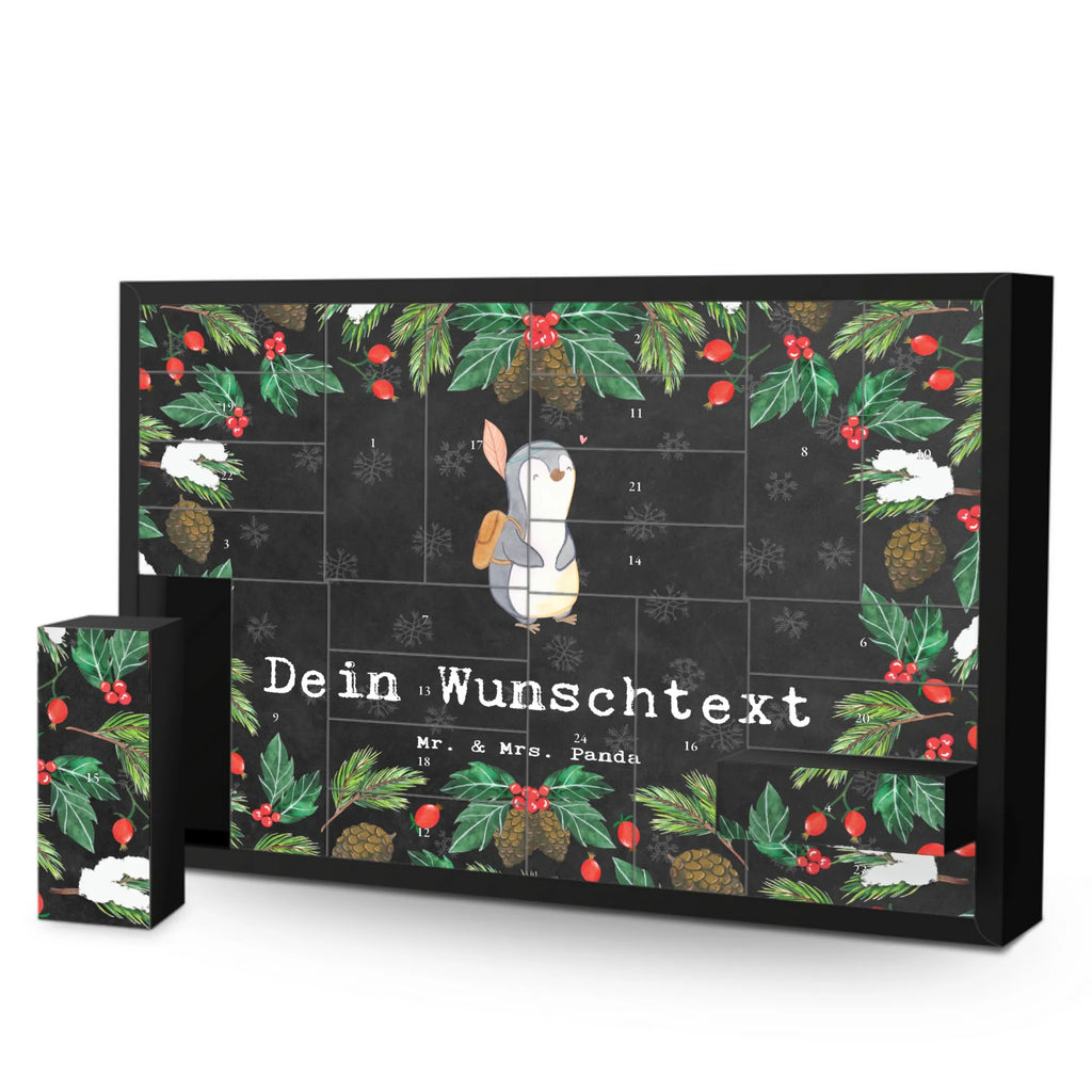 Personalisierter Befüllbarer Adventskalender Pinguin Ausflug Befüllbarer Adventskalender, Adventskalender zum selbst befüllen, Geschenk, Sport, Sportart, Hobby, Schenken, Danke, Dankeschön, Auszeichnung, Gewinn, Sportler, Ausflüge machen, reisen, Ausflug, Ausflugsziele