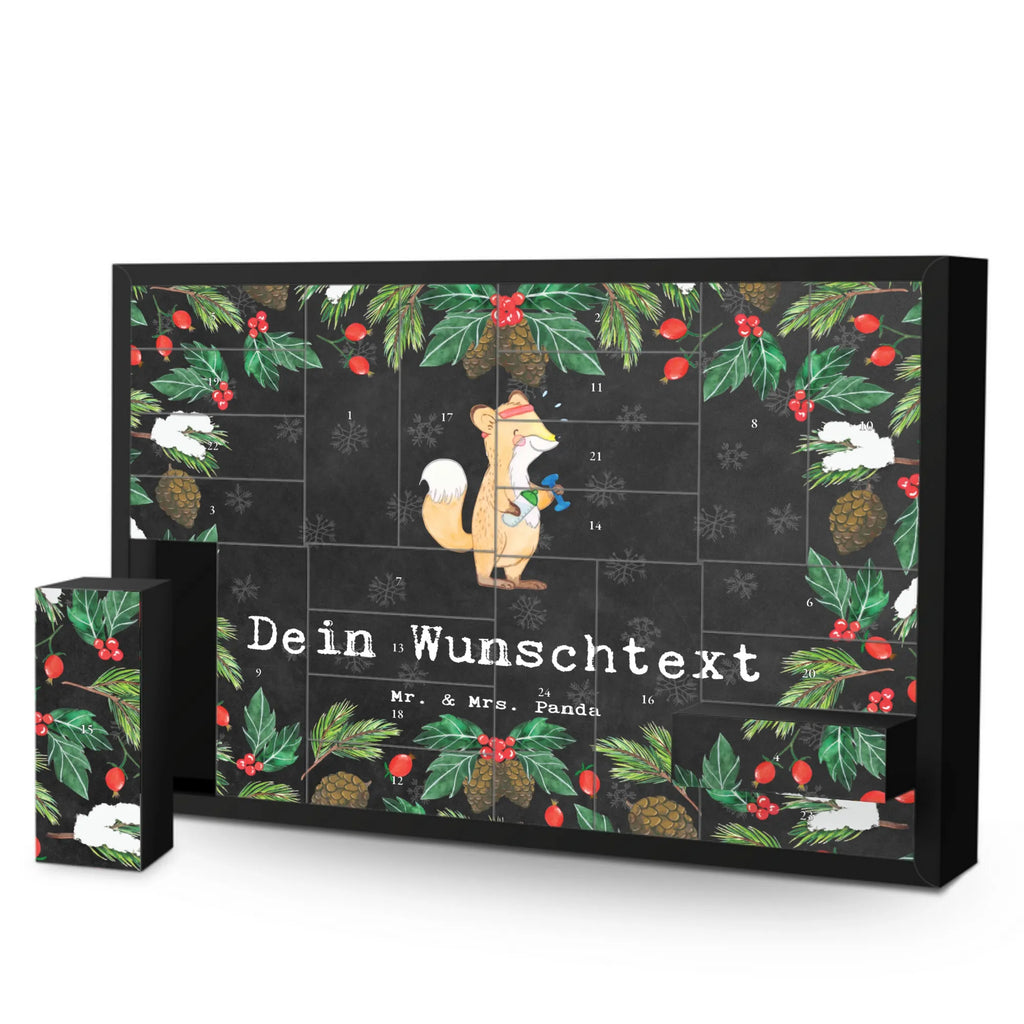 Personalisierter Befüllbarer Adventskalender Fuchs Fitness Befüllbarer Adventskalender, Adventskalender zum selbst befüllen, Geschenk, Sport, Sportart, Hobby, Schenken, Danke, Dankeschön, Auszeichnung, Gewinn, Sportler, Fitness, Sport treiben, Fitnessstudio, Sportclub, Kraftsport