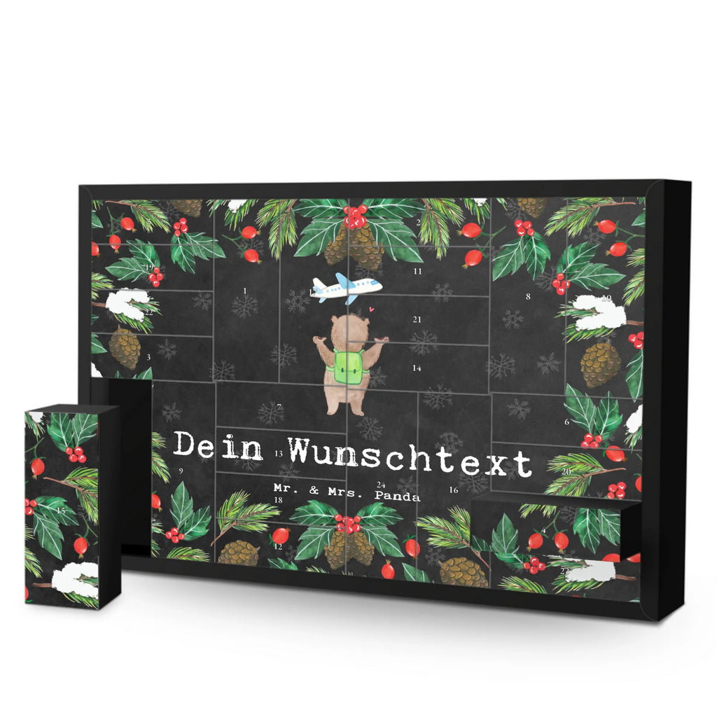 Personalisierter Befüllbarer Adventskalender Bär Reisen Befüllbarer Adventskalender, Adventskalender zum selbst befüllen, Geschenk, Sport, Sportart, Hobby, Schenken, Danke, Dankeschön, Auszeichnung, Gewinn, Sportler, Reisen, Weltreise, Urlaub, Urlaube, Auslandsjahr, Austauschjahr, Schüleraustausch, Reisegruppe, Reiseveranstalter, Reisebüro