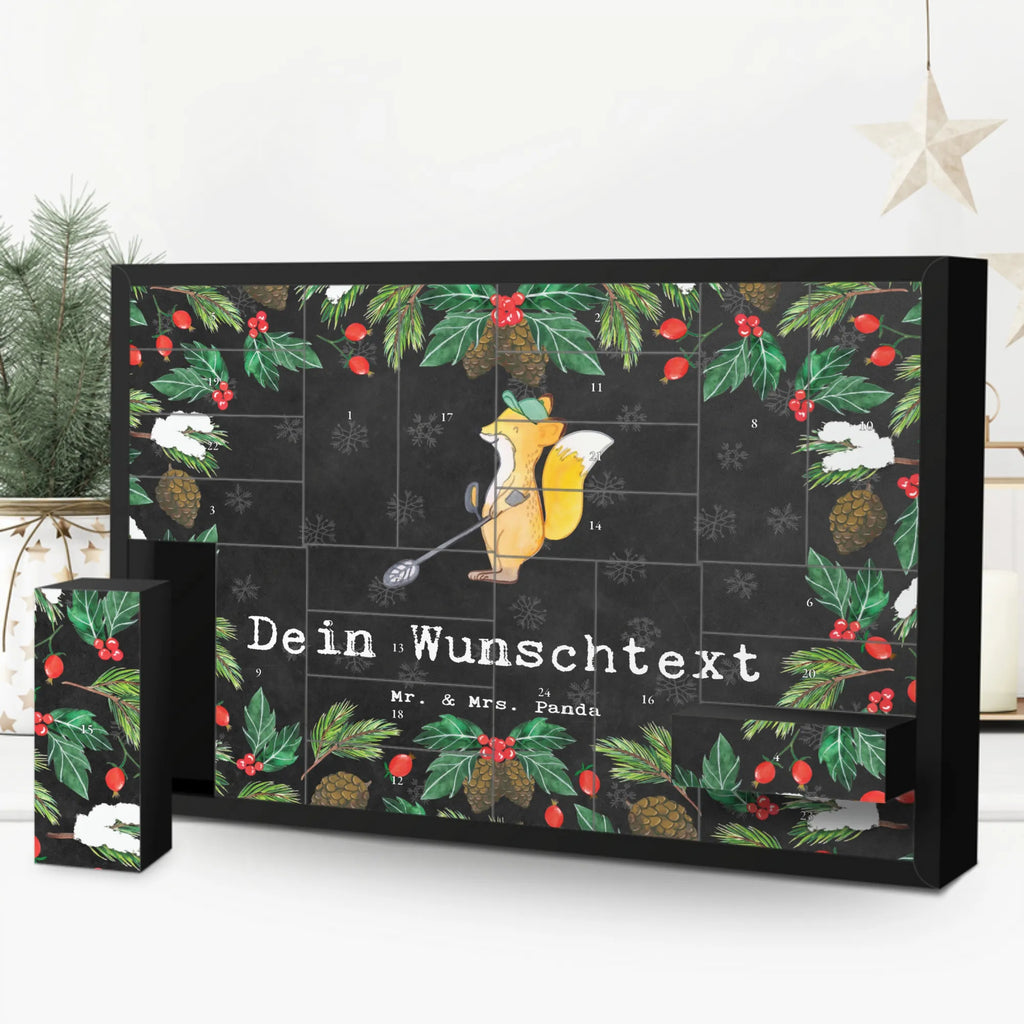 Personalisierter Befüllbarer Adventskalender Fuchs Metalldetektor Befüllbarer Adventskalender, Adventskalender zum selbst befüllen, Geschenk, Sport, Sportart, Hobby, Schenken, Danke, Dankeschön, Auszeichnung, Gewinn, Sportler, Metalldetektor, Schatzsuche, Sondengänger, Münzen suchen, sondeln