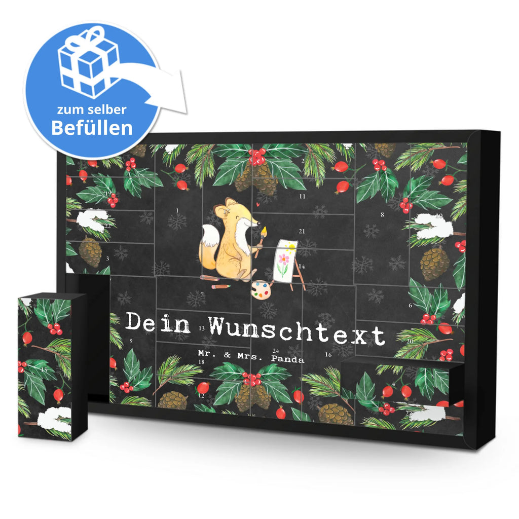 Personalisierter Befüllbarer Adventskalender Fuchs  Malen Befüllbarer Adventskalender, Adventskalender zum selbst befüllen, Geschenk, Sport, Sportart, Hobby, Schenken, Danke, Dankeschön, Auszeichnung, Gewinn, Sportler, Malen, Zeichnen, Hobbyzeichner, Künstler, Künstlerin