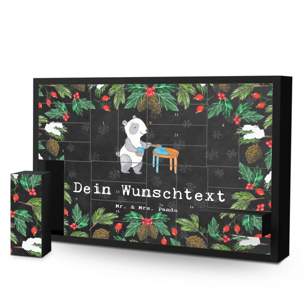 Personalisierter Befüllbarer Adventskalender Panda Möbel restaurieren Befüllbarer Adventskalender, Adventskalender zum selbst befüllen, Geschenk, Sport, Sportart, Hobby, Schenken, Danke, Dankeschön, Auszeichnung, Gewinn, Sportler, Möbel restaurieren, antike Möbel restaurieren, Handwerk, Restaurator