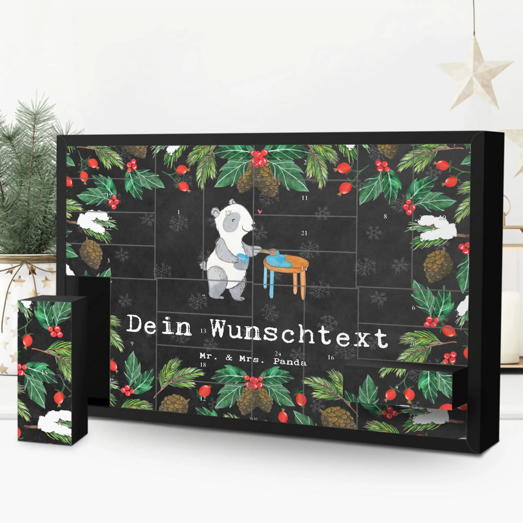 Personalisierter Befüllbarer Adventskalender Panda Möbel restaurieren Befüllbarer Adventskalender, Adventskalender zum selbst befüllen, Geschenk, Sport, Sportart, Hobby, Schenken, Danke, Dankeschön, Auszeichnung, Gewinn, Sportler, Möbel restaurieren, antike Möbel restaurieren, Handwerk, Restaurator