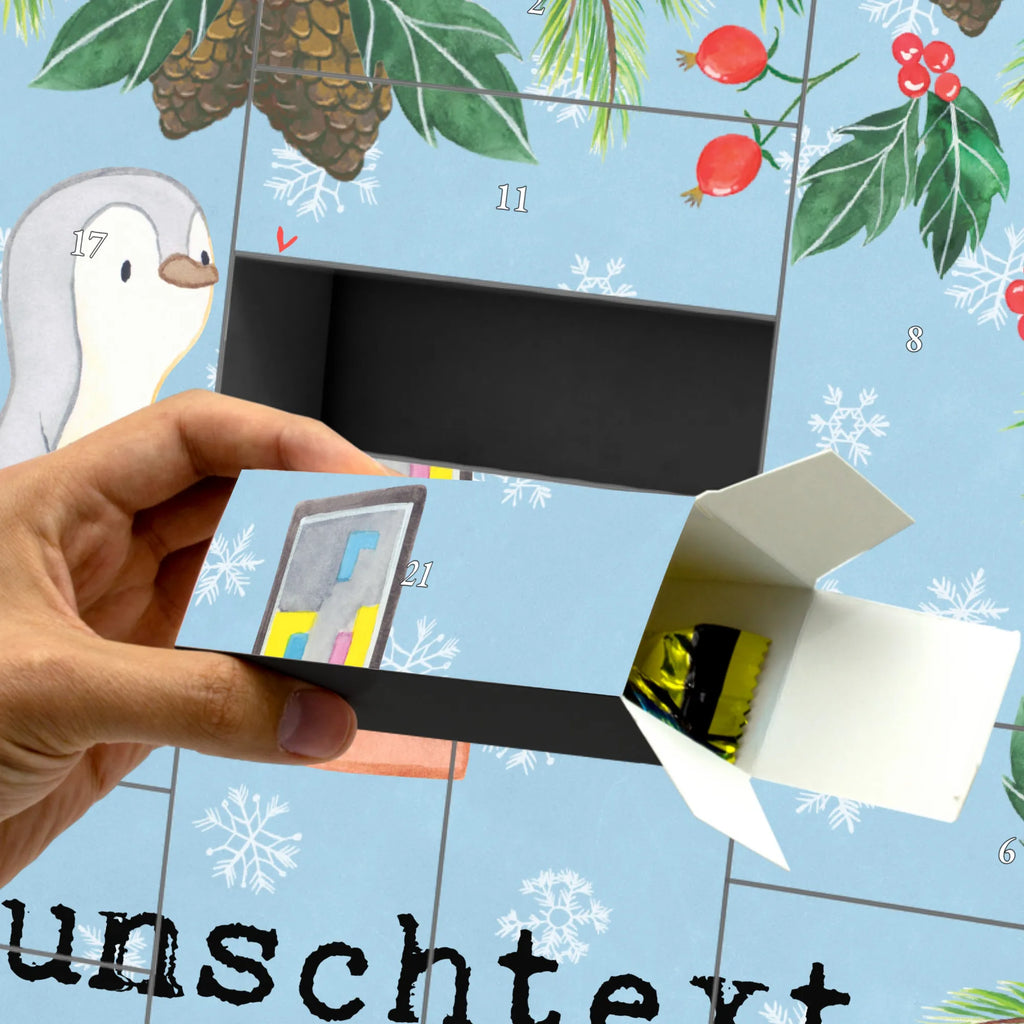 Personalisierter Befüllbarer Adventskalender Pinguin Zocken Befüllbarer Adventskalender, Adventskalender zum selbst befüllen, Geschenk, Sport, Sportart, Hobby, Schenken, Danke, Dankeschön, Auszeichnung, Gewinn, Sportler, Zocken, Gaming, Videospiele, Videogames