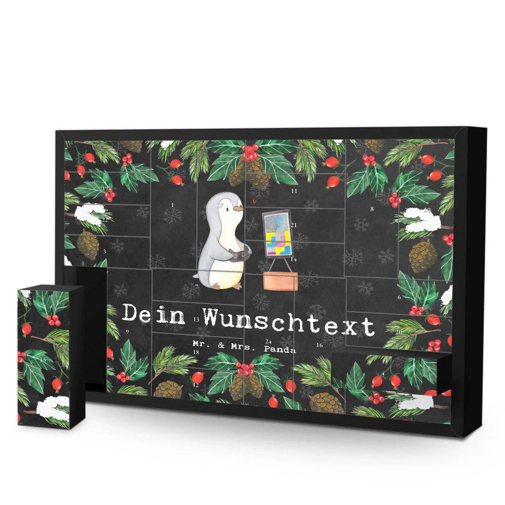 Personalisierter Befüllbarer Adventskalender Pinguin Zocken Befüllbarer Adventskalender, Adventskalender zum selbst befüllen, Geschenk, Sport, Sportart, Hobby, Schenken, Danke, Dankeschön, Auszeichnung, Gewinn, Sportler, Zocken, Gaming, Videospiele, Videogames