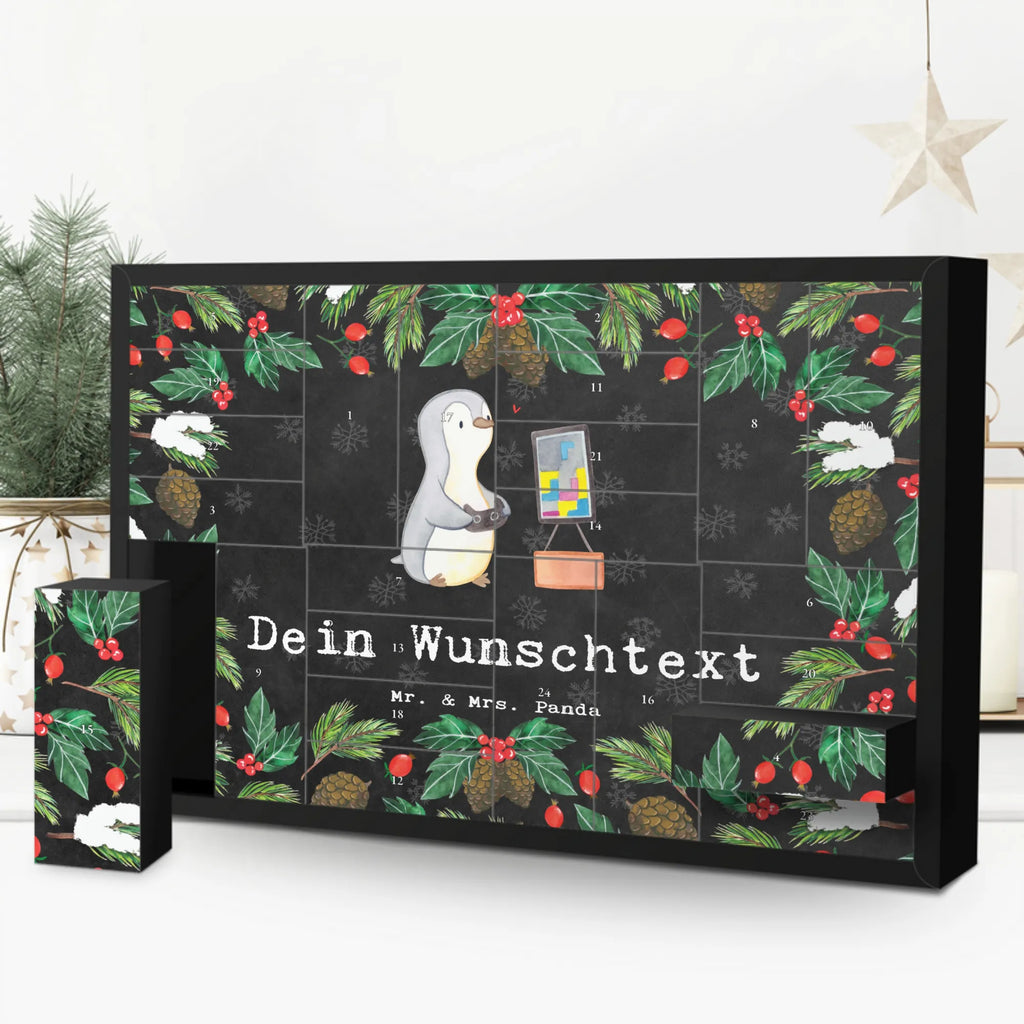 Personalisierter Befüllbarer Adventskalender Pinguin Zocken Befüllbarer Adventskalender, Adventskalender zum selbst befüllen, Geschenk, Sport, Sportart, Hobby, Schenken, Danke, Dankeschön, Auszeichnung, Gewinn, Sportler, Zocken, Gaming, Videospiele, Videogames