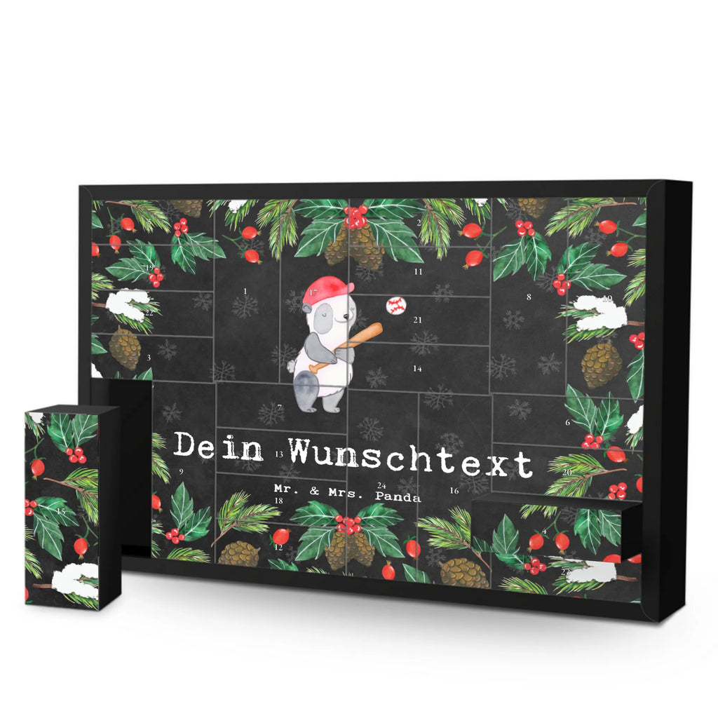 Personalisierter Befüllbarer Adventskalender Panda Baseball spielen Befüllbarer Adventskalender, Adventskalender zum selbst befüllen, Geschenk, Sport, Sportart, Hobby, Schenken, Danke, Dankeschön, Auszeichnung, Gewinn, Sportler, Baseball spielen, Baseball Spielen, Baseball Match, Ballsport, Baseballplatz, Baseballverein