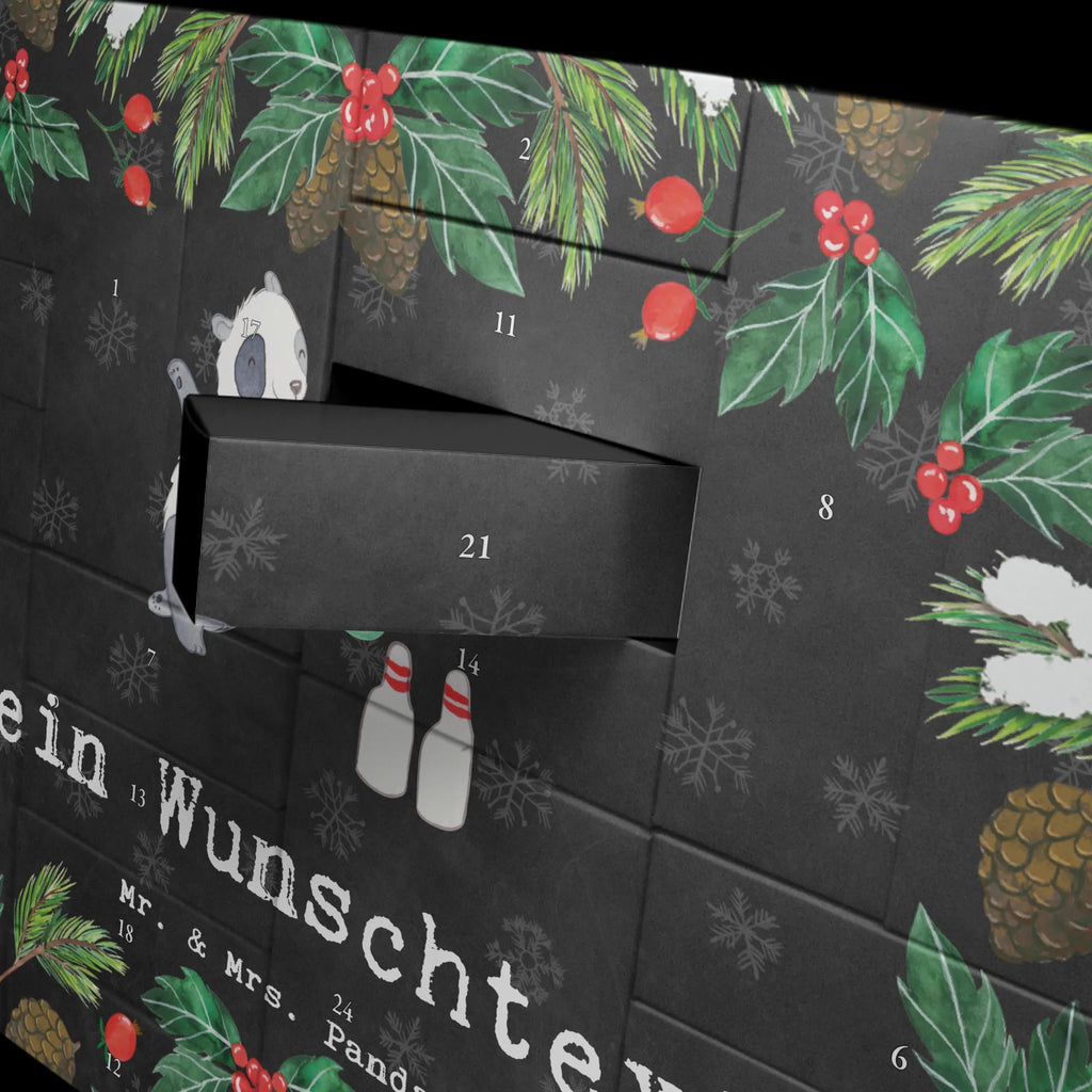 Personalisierter Befüllbarer Adventskalender Panda Bowling Befüllbarer Adventskalender, Adventskalender zum selbst befüllen, Geschenk, Sport, Sportart, Hobby, Schenken, Danke, Dankeschön, Auszeichnung, Gewinn, Sportler, Bowling, Bowlen gehen, Bowling Center