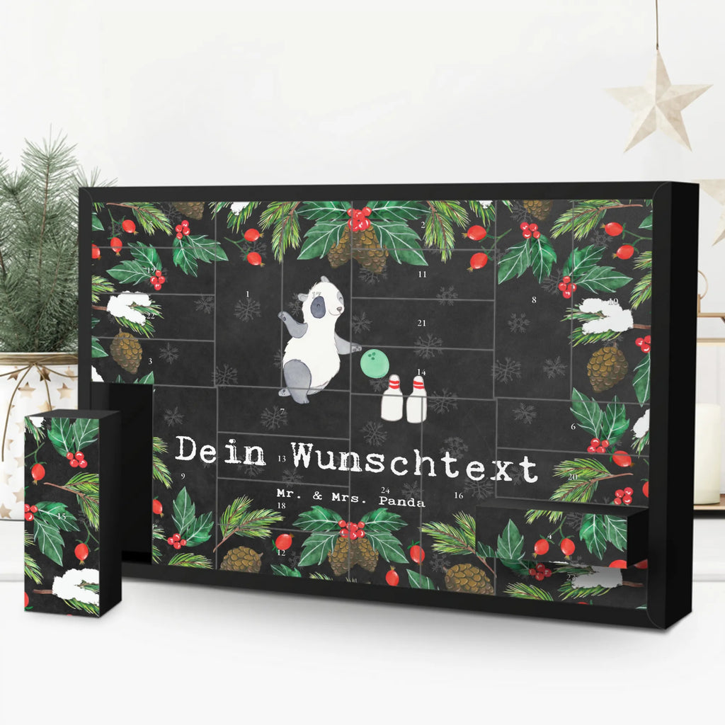 Personalisierter Befüllbarer Adventskalender Panda Bowling Befüllbarer Adventskalender, Adventskalender zum selbst befüllen, Geschenk, Sport, Sportart, Hobby, Schenken, Danke, Dankeschön, Auszeichnung, Gewinn, Sportler, Bowling, Bowlen gehen, Bowling Center