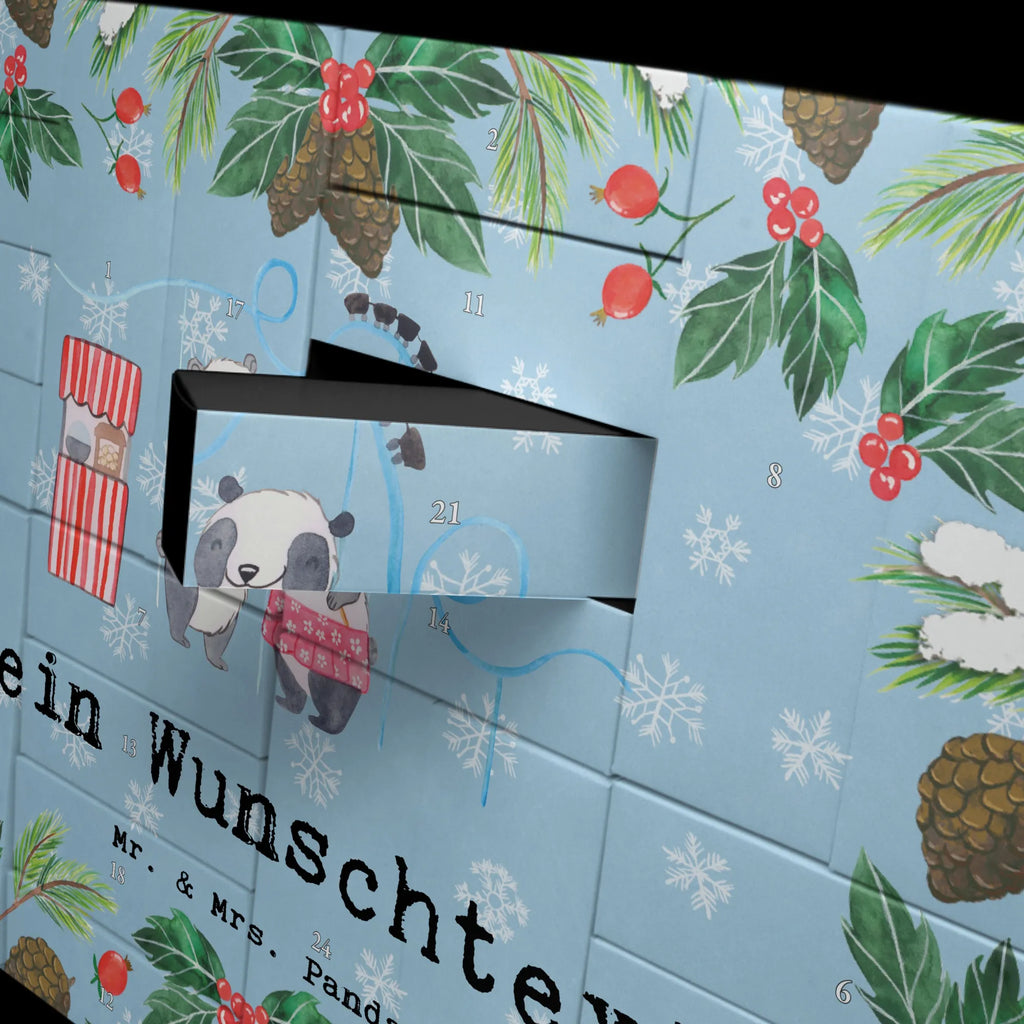 Personalisierter Befüllbarer Adventskalender Pandas Freizeitpark besuchen Befüllbarer Adventskalender, Adventskalender zum selbst befüllen, Geschenk, Sport, Sportart, Hobby, Schenken, Danke, Dankeschön, Auszeichnung, Gewinn, Sportler, Freizeitpark besuchen, Achterbahn fahren