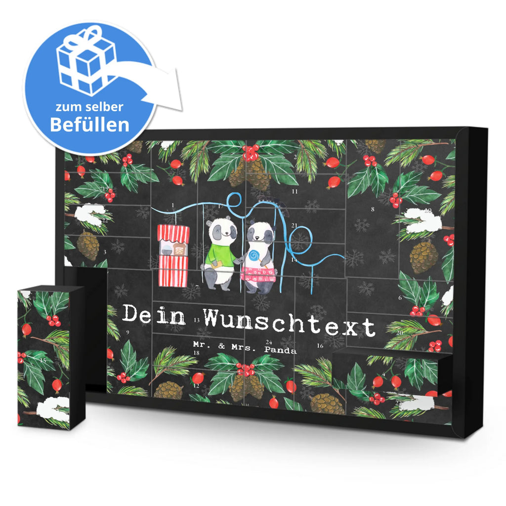 Personalisierter Befüllbarer Adventskalender Pandas Freizeitpark besuchen Befüllbarer Adventskalender, Adventskalender zum selbst befüllen, Geschenk, Sport, Sportart, Hobby, Schenken, Danke, Dankeschön, Auszeichnung, Gewinn, Sportler, Freizeitpark besuchen, Achterbahn fahren