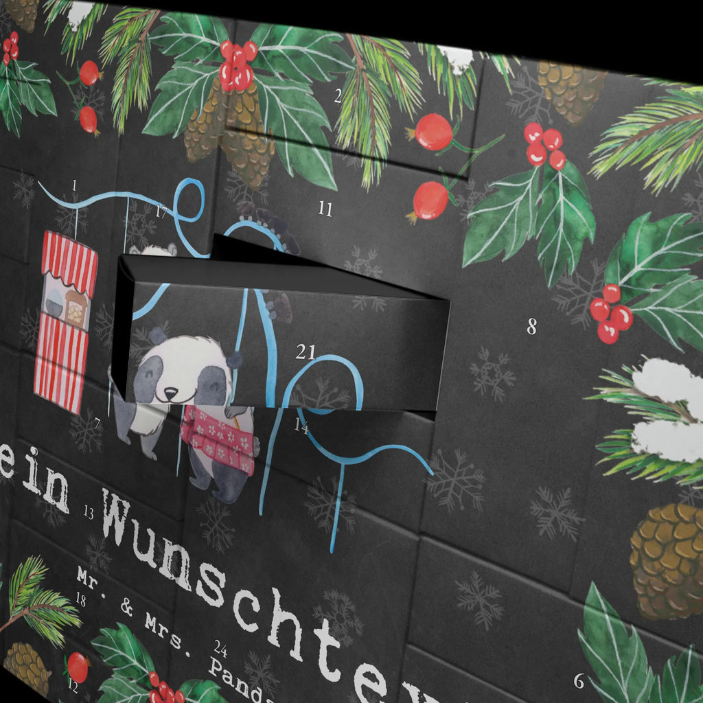 Personalisierter Befüllbarer Adventskalender Pandas Freizeitpark besuchen Befüllbarer Adventskalender, Adventskalender zum selbst befüllen, Geschenk, Sport, Sportart, Hobby, Schenken, Danke, Dankeschön, Auszeichnung, Gewinn, Sportler, Freizeitpark besuchen, Achterbahn fahren