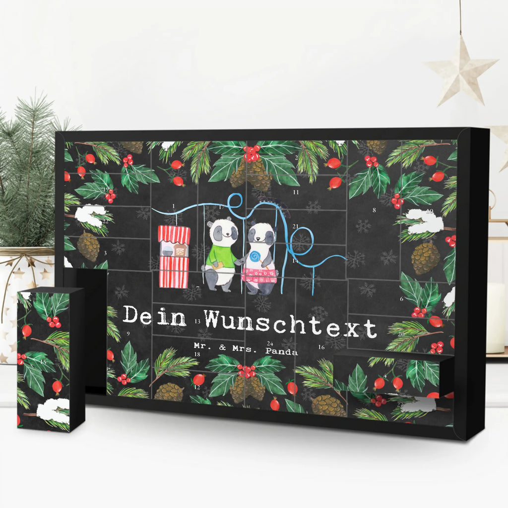 Personalisierter Befüllbarer Adventskalender Pandas Freizeitpark besuchen Befüllbarer Adventskalender, Adventskalender zum selbst befüllen, Geschenk, Sport, Sportart, Hobby, Schenken, Danke, Dankeschön, Auszeichnung, Gewinn, Sportler, Freizeitpark besuchen, Achterbahn fahren